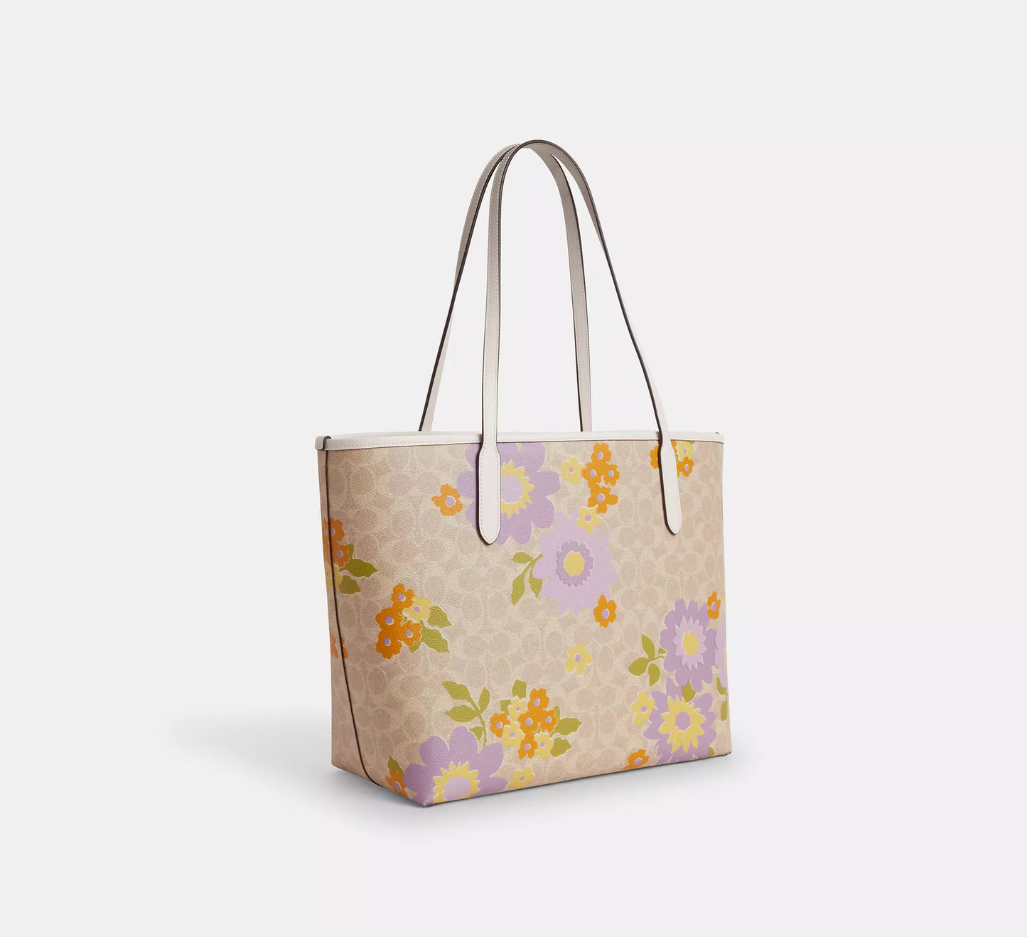 Coach - City Tote Bag In Signature Canvas With Floral Print (Preorden)