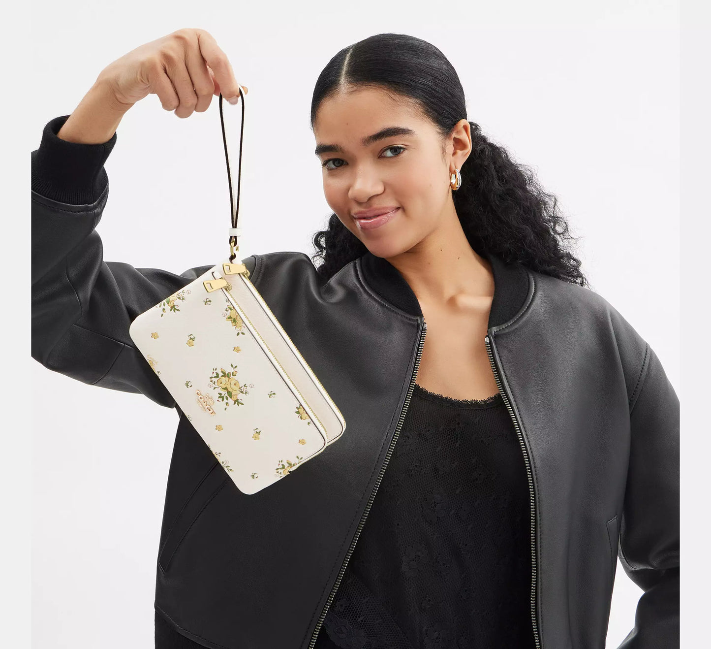 Coach - Double Zip Wallet With Floral Print (Preorden)