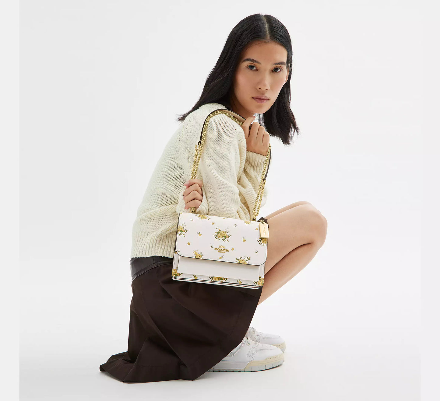 Coach - Klare Crossbody Bag With Spring Blossom Print (Preorden)