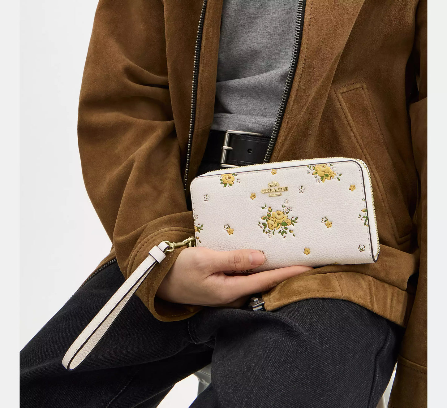 Coach - Long Zip Around Wallet With Floral Print (Preorden)