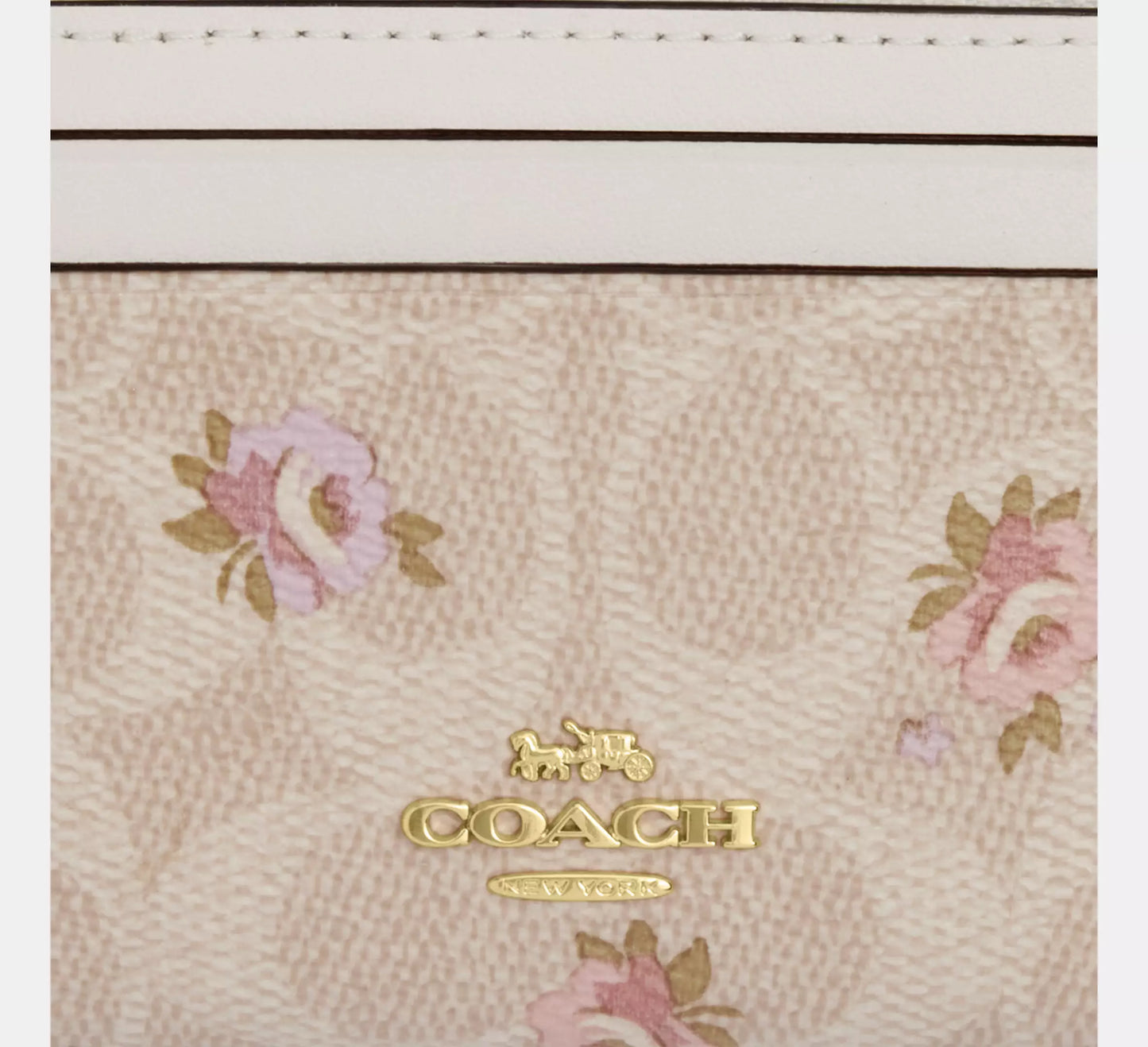 Coach - Mini Skinny Id Case In Signature Canvas With Floral Print (Preorden)