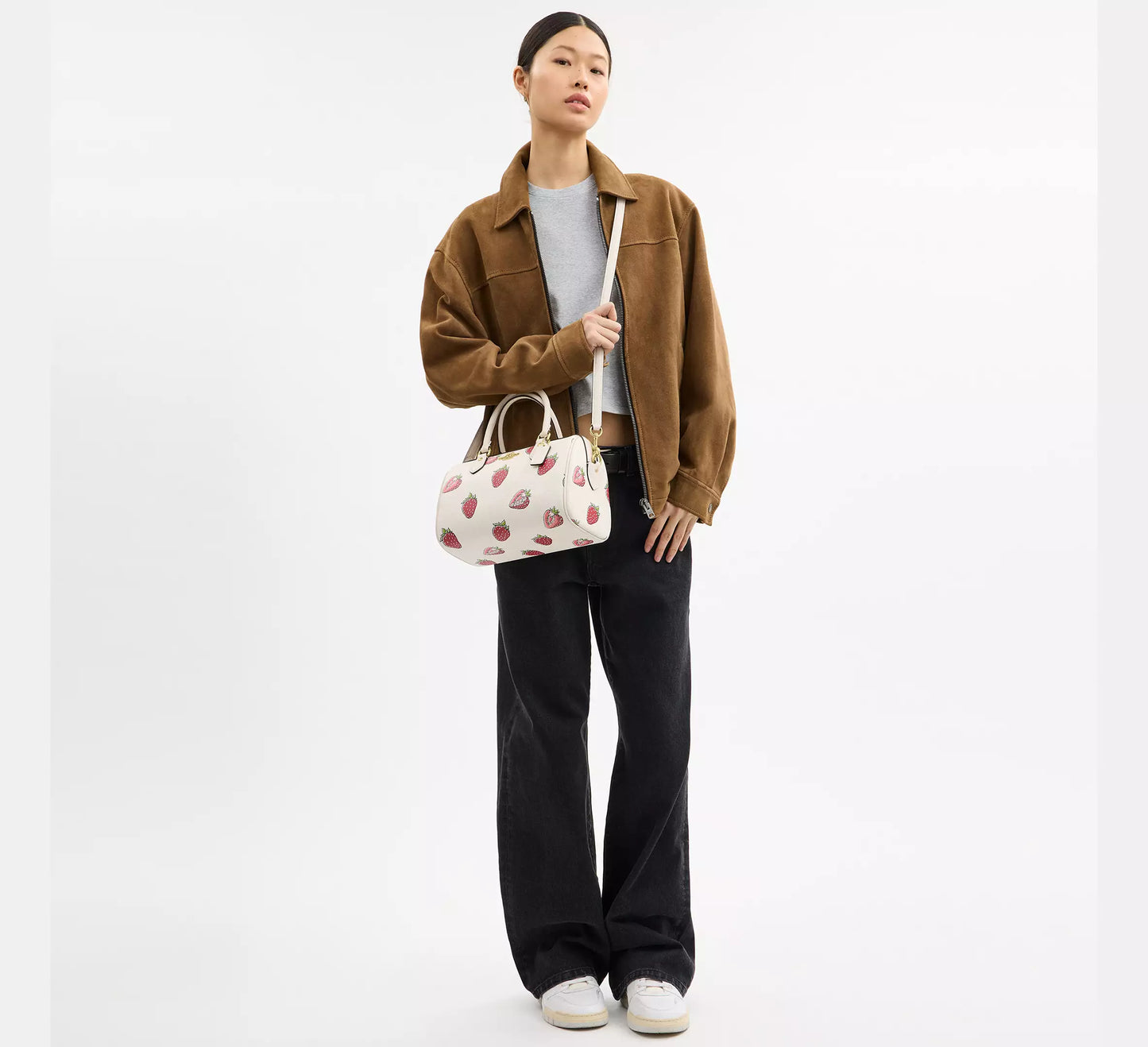 Coach - Rowan Satchel Bag With Strawberry Print (Preorden)