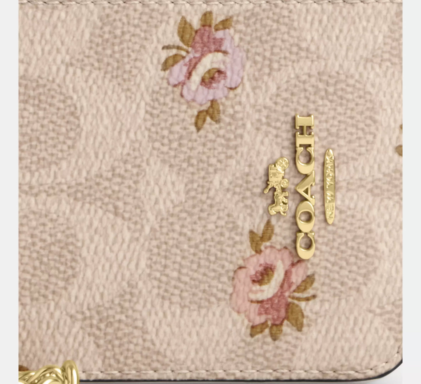 Coach - Zip Card Case In Signature Canvas With Floral Print (Preorden)