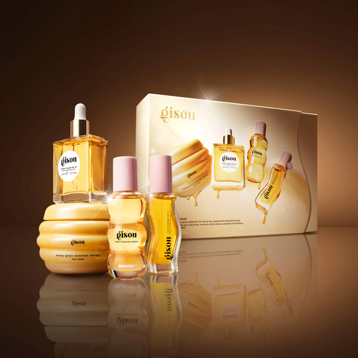 Gisou - Glow All The Way Hair and Lip Gift Set (Preorden)