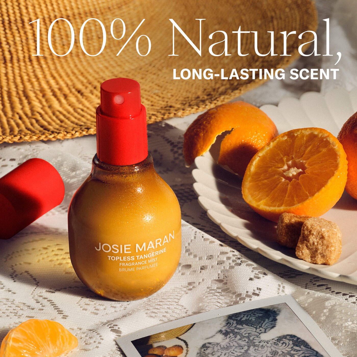 Josie Maran - Topless Tangerine - Body + Hair Fragrance Mist with 100% Natural Scents (Preorden)