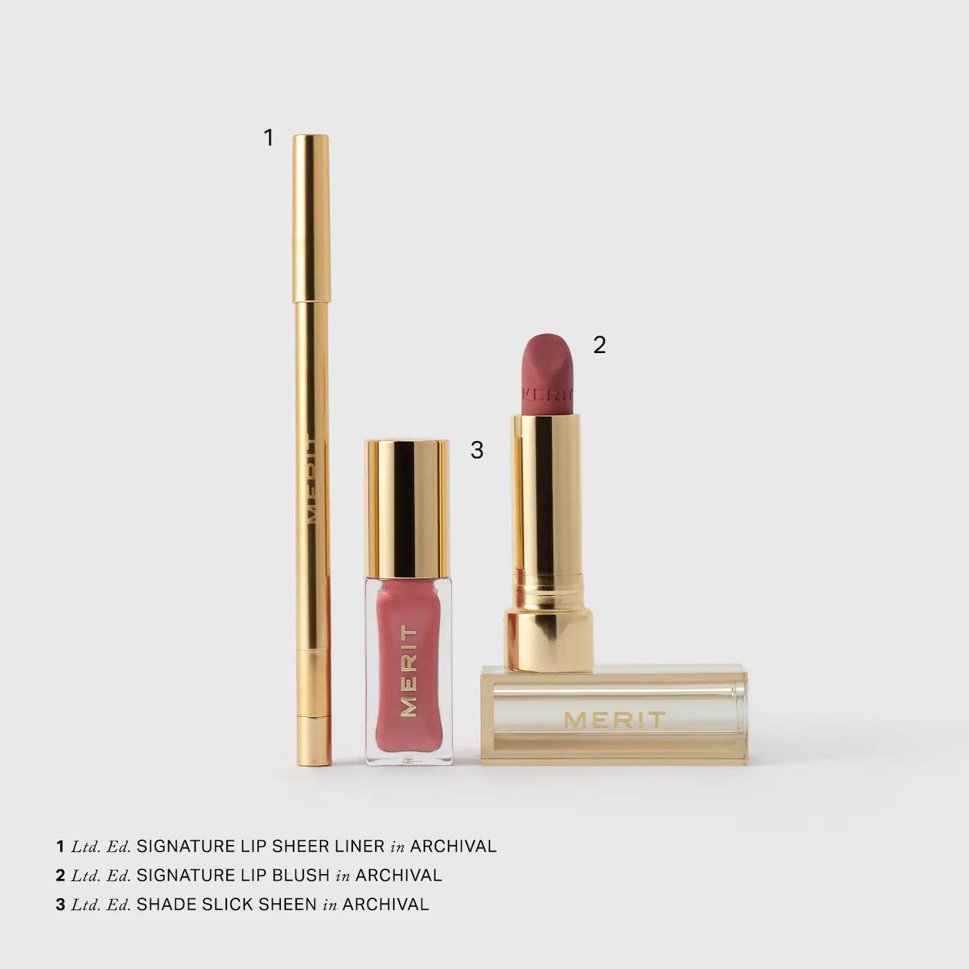 Merit - The Archival Lip Essentials Gift Set (Preorden)