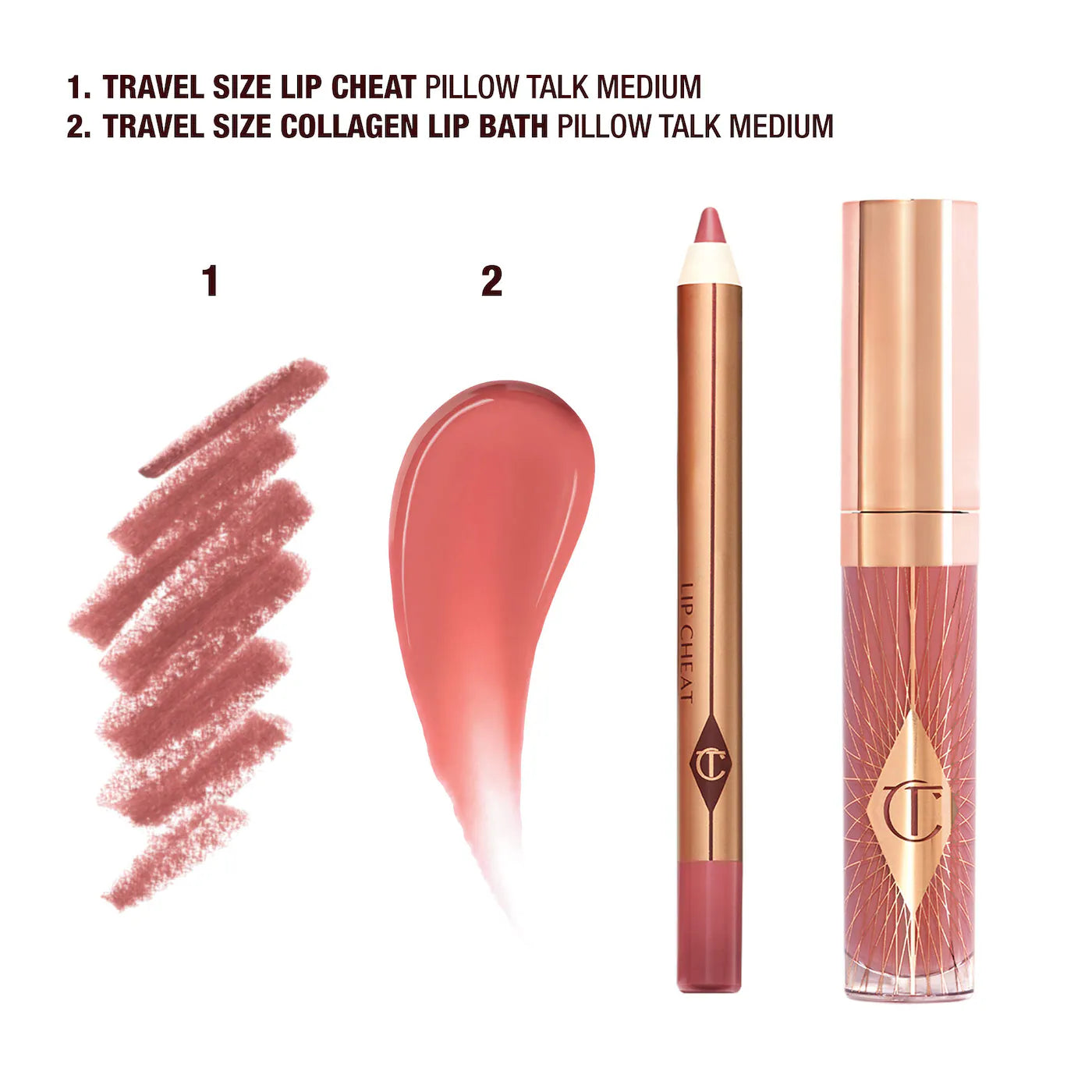 Charlotte Tilbury - Mini Pillow Talk Glossy Lip Duos (Preorden)