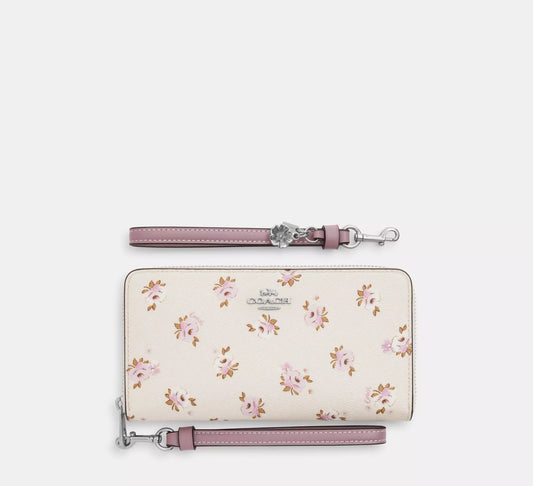 Coach - Boxed Long Zip Around Wallet With Floral Print (Preorden)