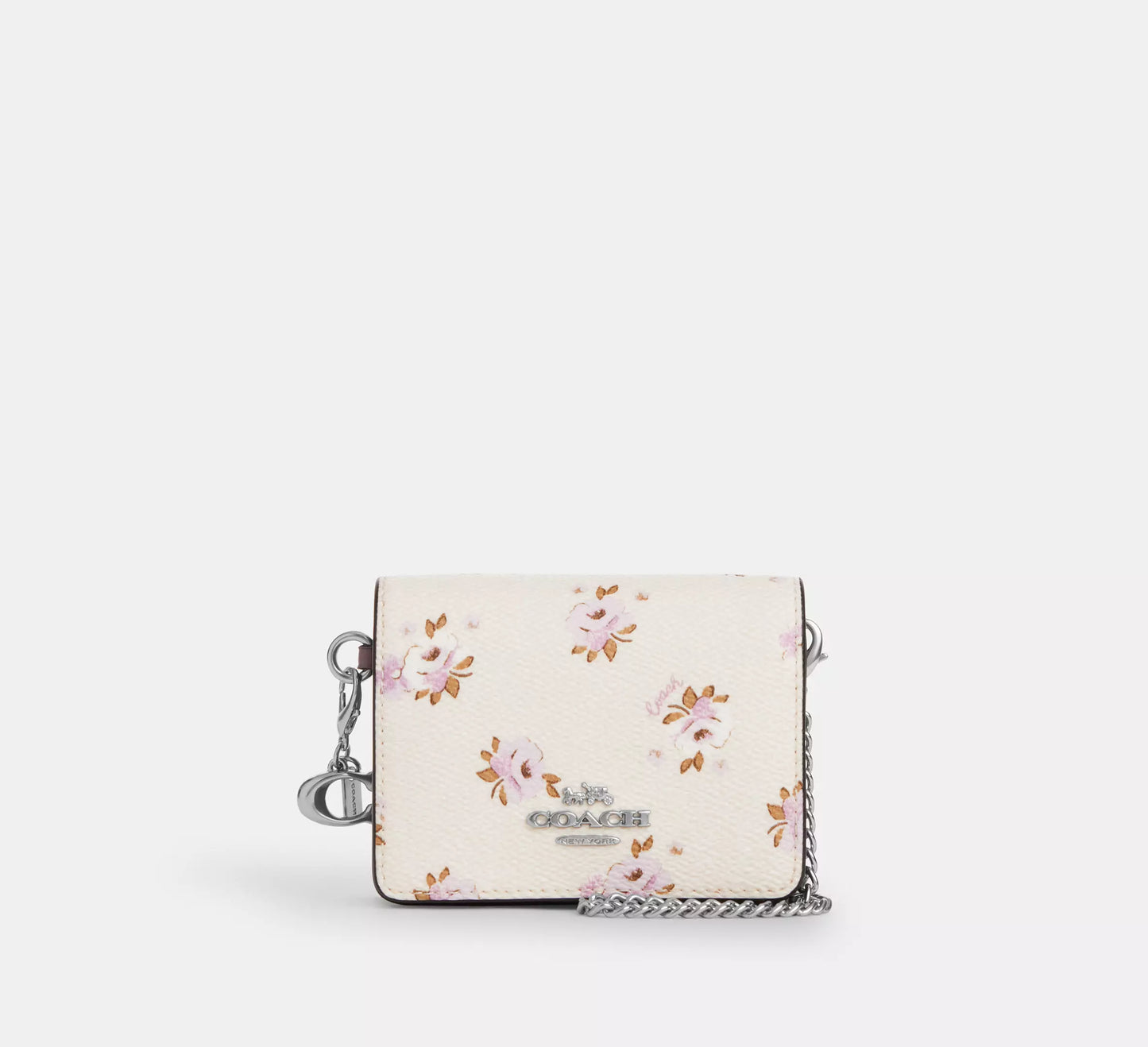 Coach - Boxed Mini Wallet On A Chain With Floral Print (Preorden)