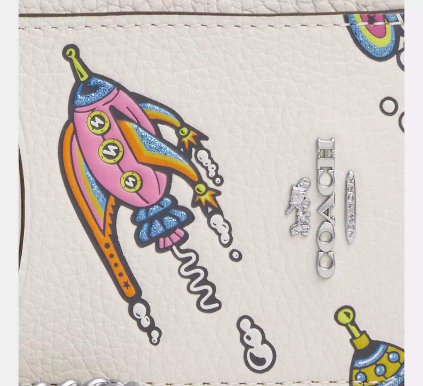 Coach - Cosmic Coach Zip Card Case With Rocket Print (Preorden)