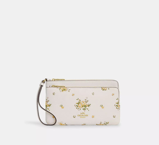 Coach - Double Zip Wallet With Floral Print (Preorden)