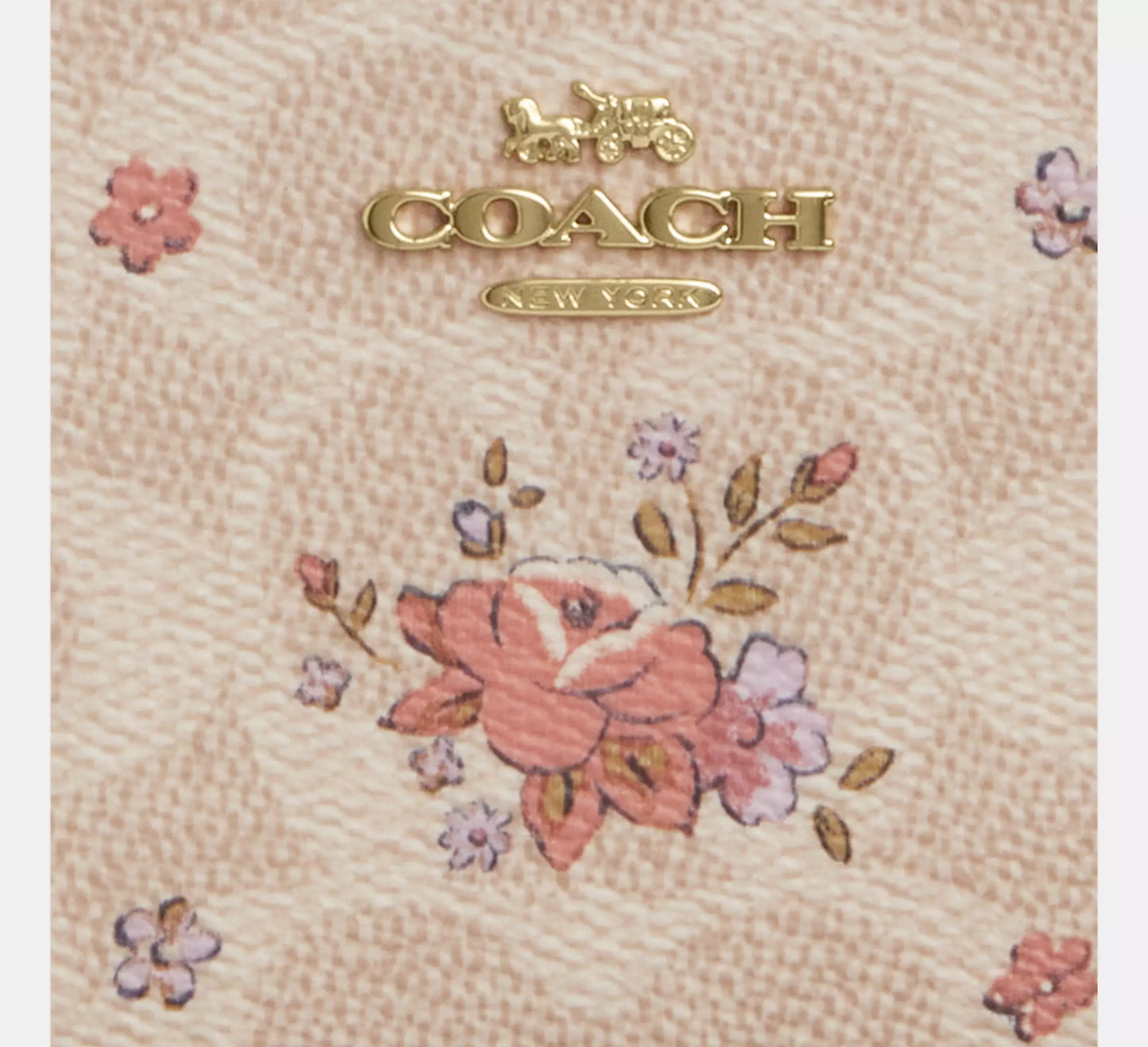 Coach - Long Zip Around Wallet In Signature Canvas With Floral Print (Preorden)