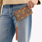 Coach - Long Zip Around Wallet In Signature Canvas With Orange Print (Preorden)