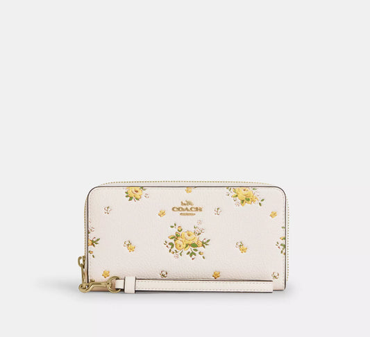Coach - Long Zip Around Wallet With Floral Print (Preorden)
