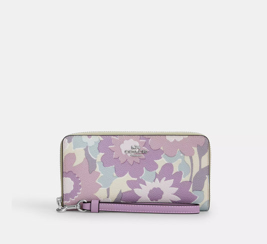 Coach - Long Zip Around Wallet With Floral Print (Preorden)