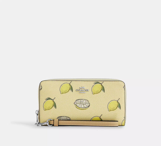 Coach - Long Zip Around Wallet With Lemon Print (Preorden)