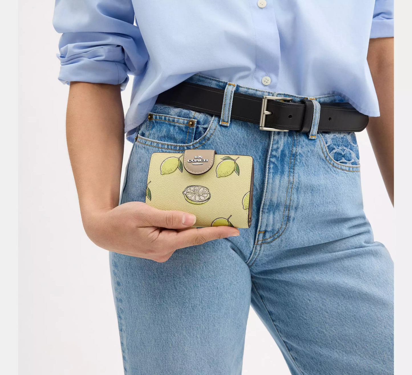 Coach - Medium Corner Zip Wallet With Lemon Print (Preorden)