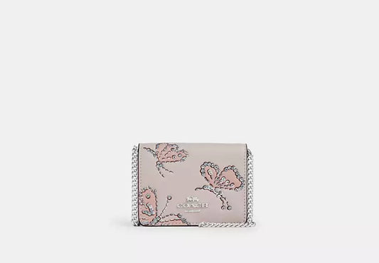 Coach - Mini Wallet On A Chain With Sparkly Butterfly Print (Preorden)