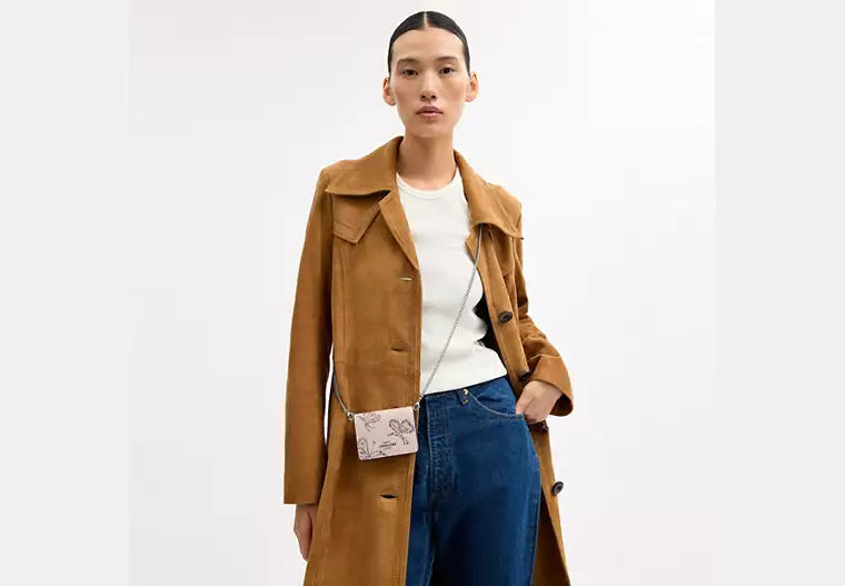 Coach - Mini Wallet On A Chain With Sparkly Butterfly Print (Preorden)