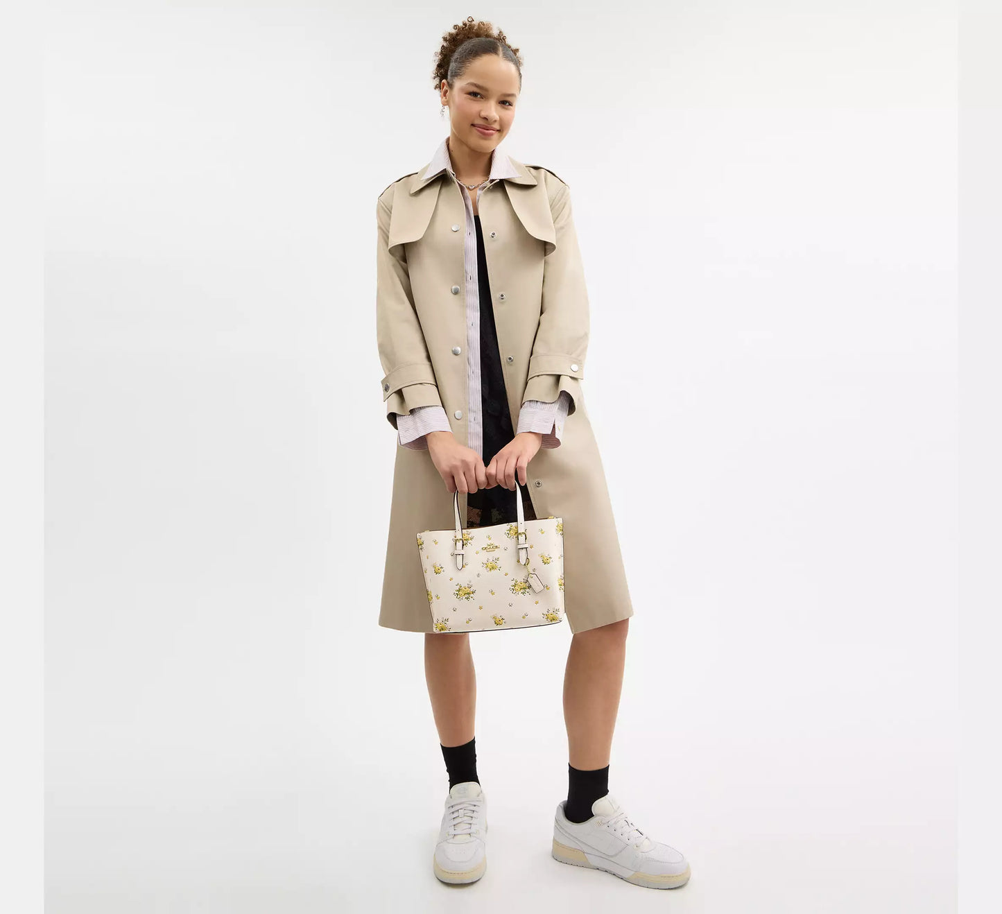 Coach - Mollie Tote Bag 25 With Floral Print (Preorden)