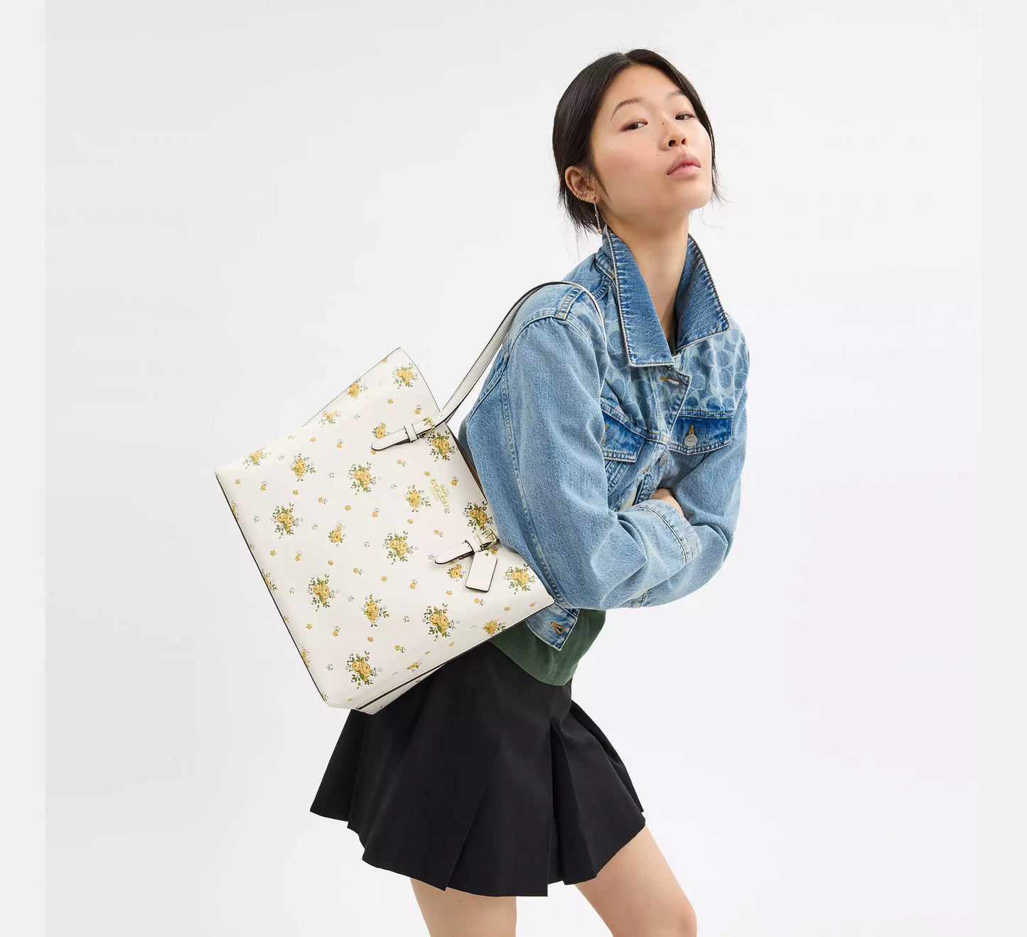 Coach - Mollie Tote Bag With Floral Print (Preorden)