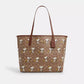 Coach X Peanuts City Tote Bag In Signature Canvas With Snoopy Print (Preorden)