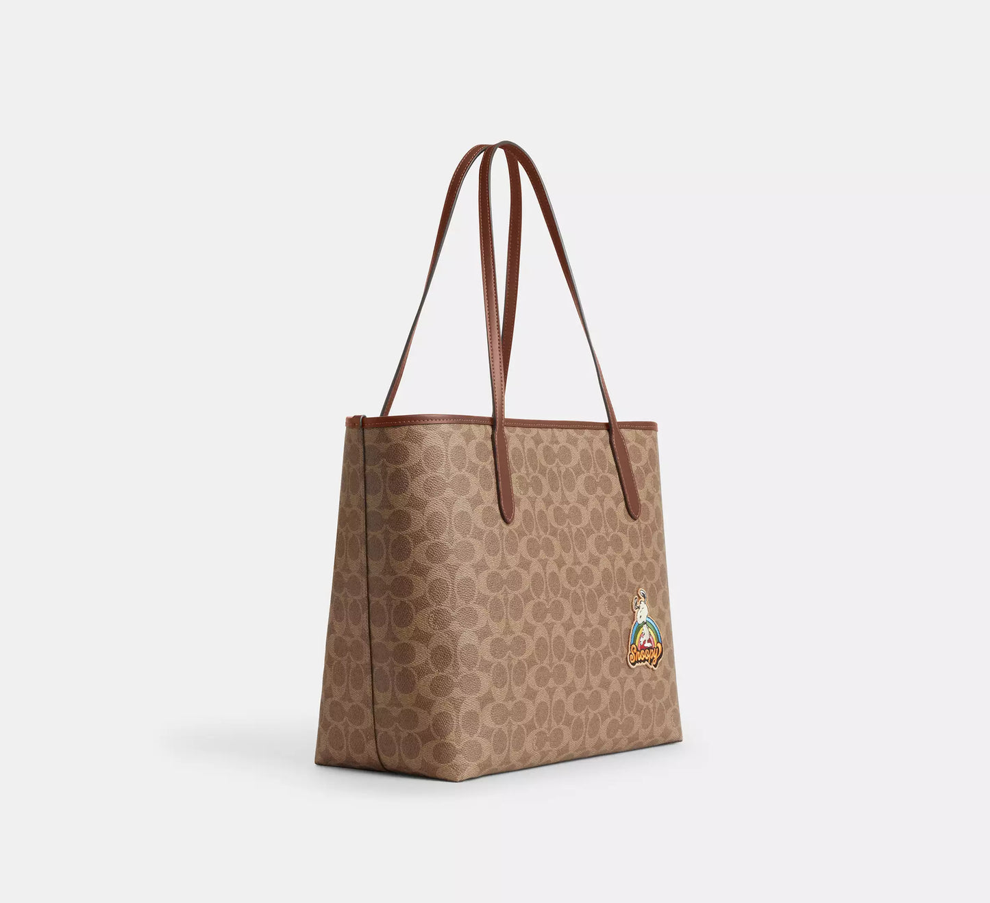 Coach X Peanuts City Tote In Signature Canvas With Patches (Preorden)