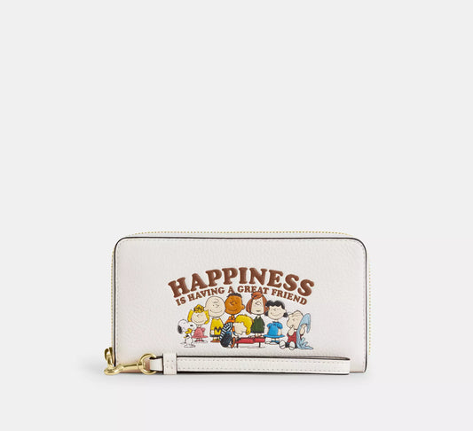 Coach X Peanuts Long Zip Around Wallet (Preorden)