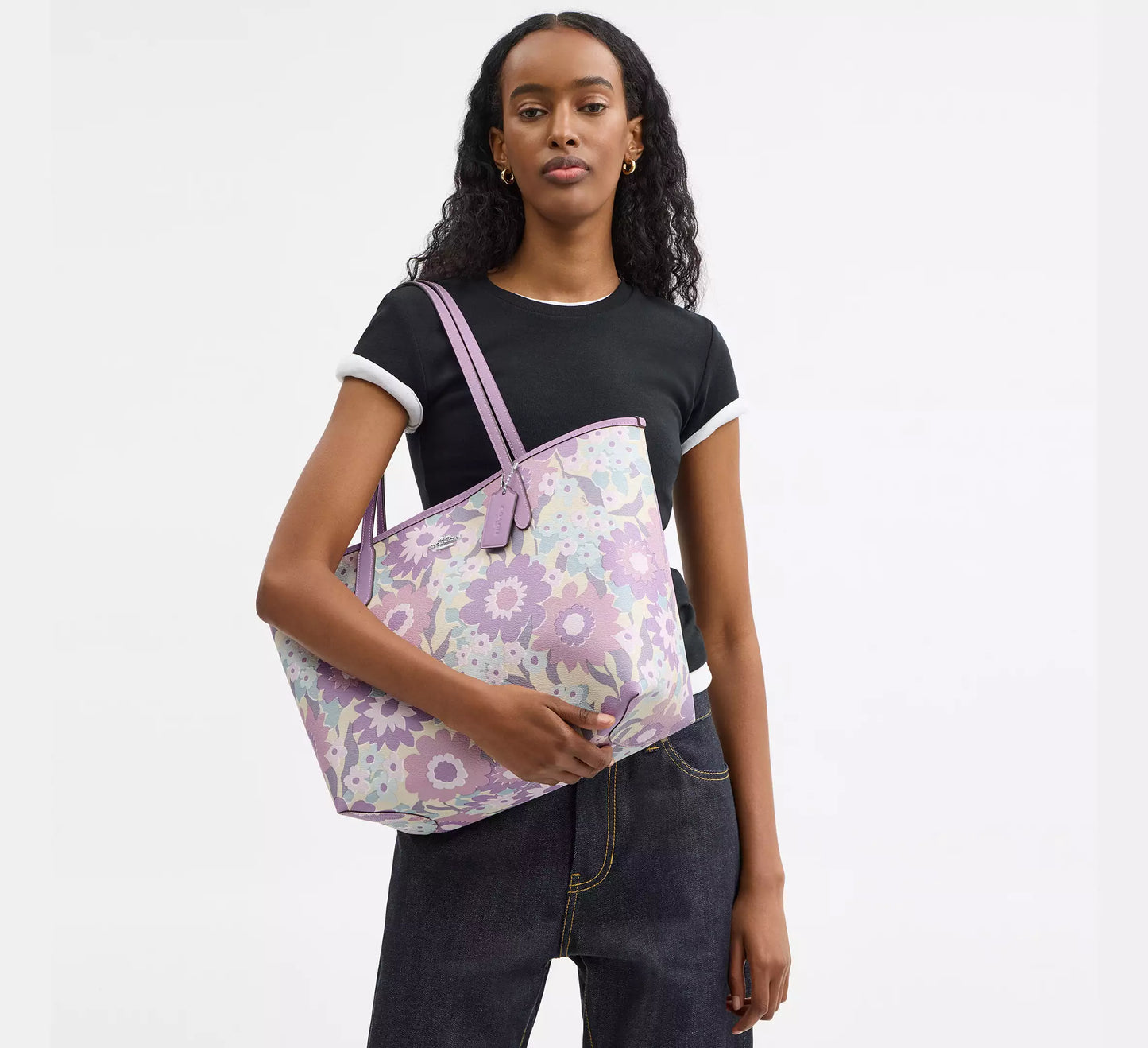 Coach - City Tote Bag With Floral Print (Preorden)