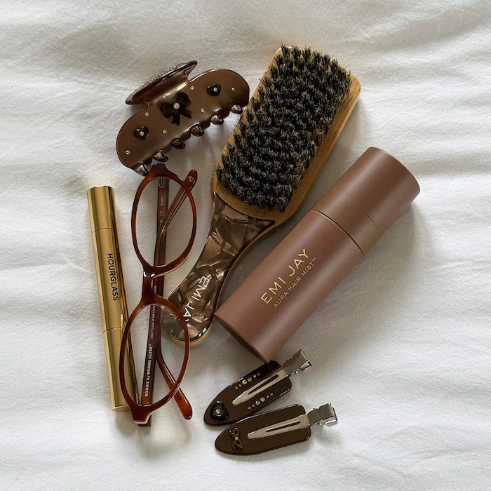 Emi Jay - Mini Boar Bristle Smoothing Hair Brush in Toasted Sugar (Preorden)