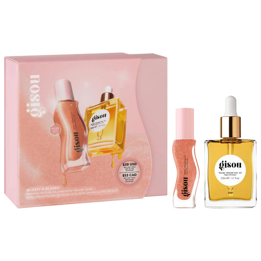 Gisou - Glossy & Glazed Hair & Lip Oil Gift Set (Preorden)