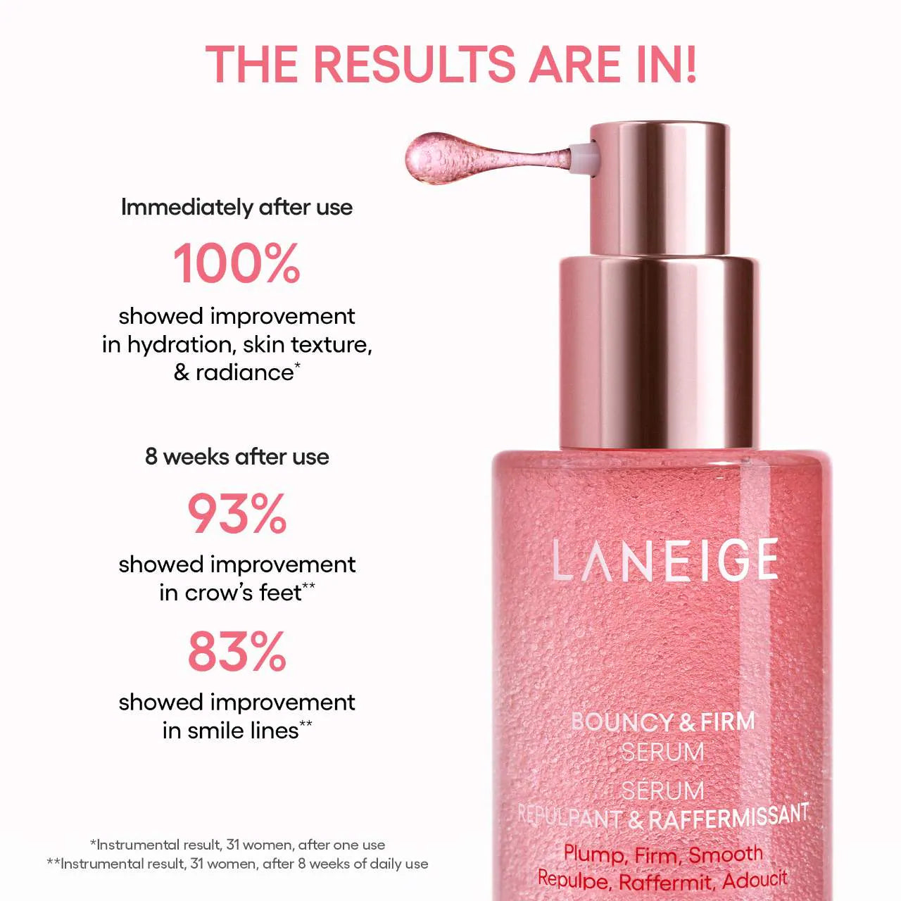 Laneige - Bouncy & Firm Radiance Boosting Serum with Peony & Collagen Complex (Preorden)