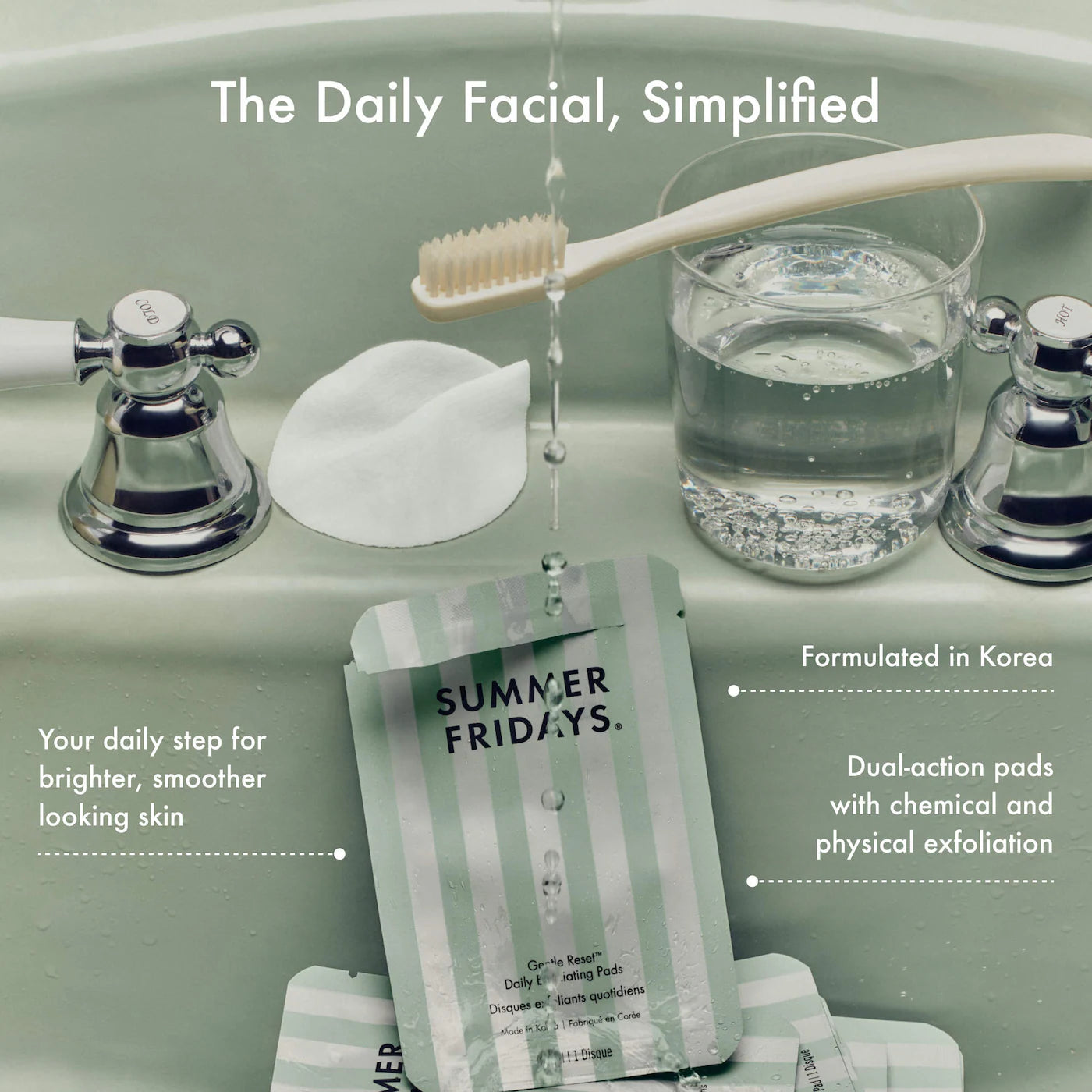 Summer Fridays - Gentle Reset Daily Exfoliating Pads to Smooth + Minimize Pores with AHAs (Preorden)