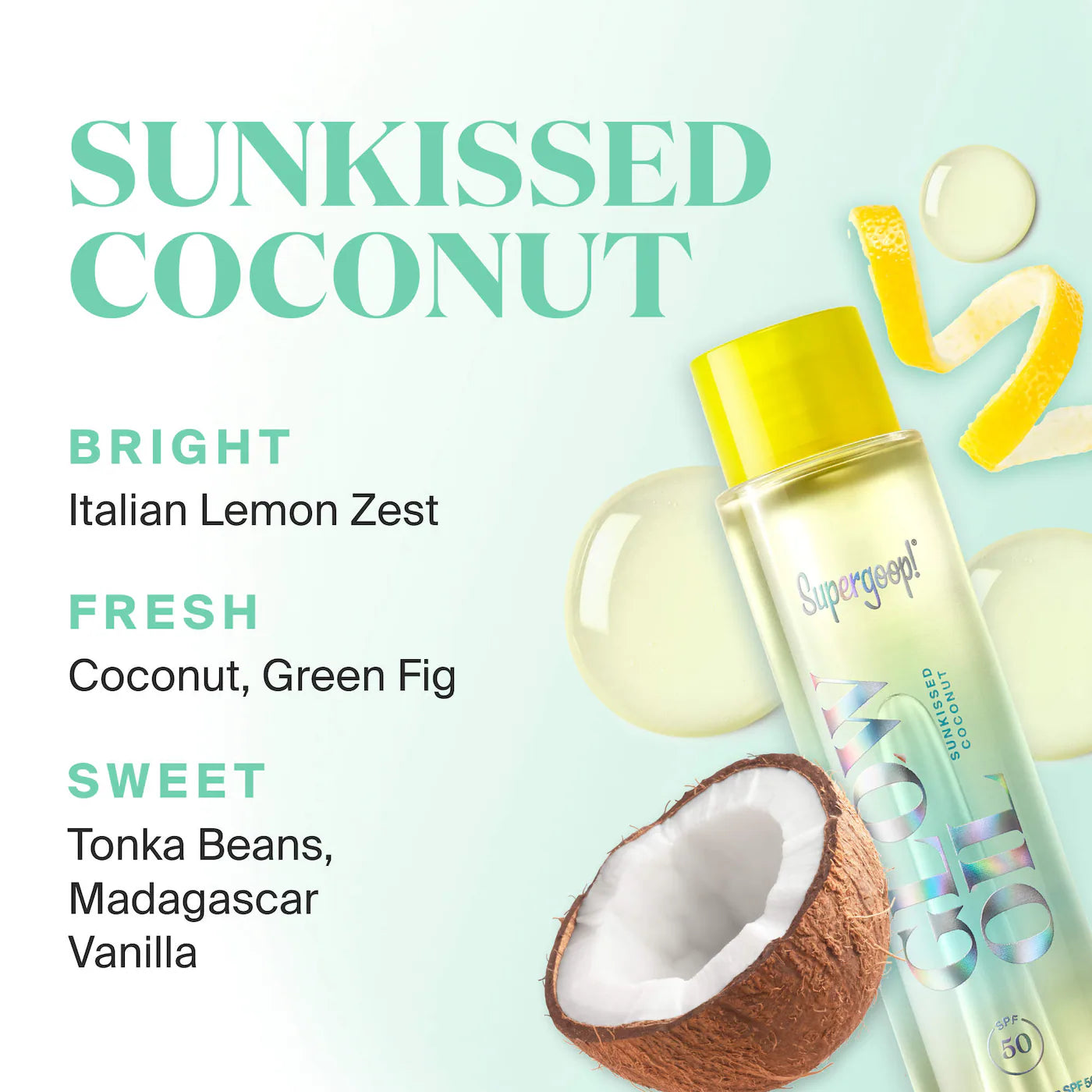 Supergoop! - Glow Oil SPF 50 Body Oil with Coconut, Vanilla & Fig (Preorden)